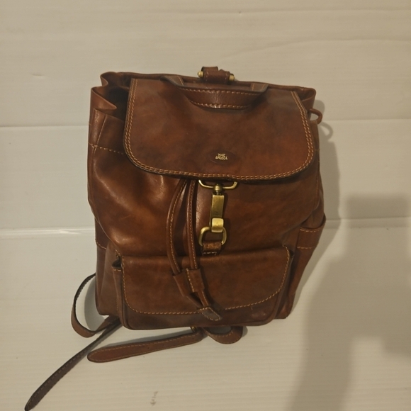 VintageThe Bridge Italy Genuine Leather Backpack - Picture 3 of 15